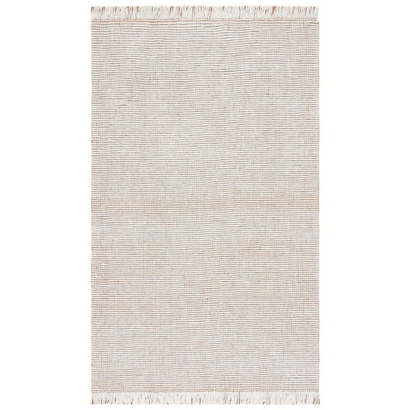 SAFAVIEH Natural Fiber Crawford Abstract Area Rug, Ivory/Natural, 5' x 8'
