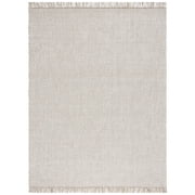 SAFAVIEH Natural Fiber Crawford Abstract Area Rug, Ivory/Natural, 8' x 10'