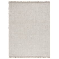 SAFAVIEH Natural Fiber Crawford Abstract Area Rug, Ivory/Natural, 8' x 10'
