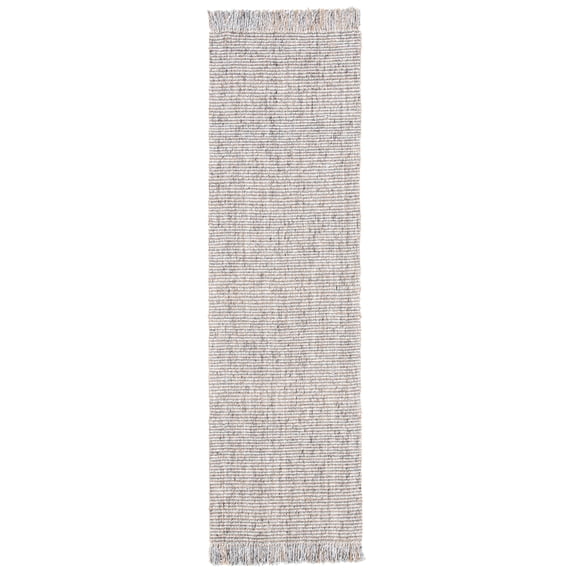 SAFAVIEH Natural Fiber Crawford Abstract Runner Rug, Grey/Natural, 2'3" x 22'