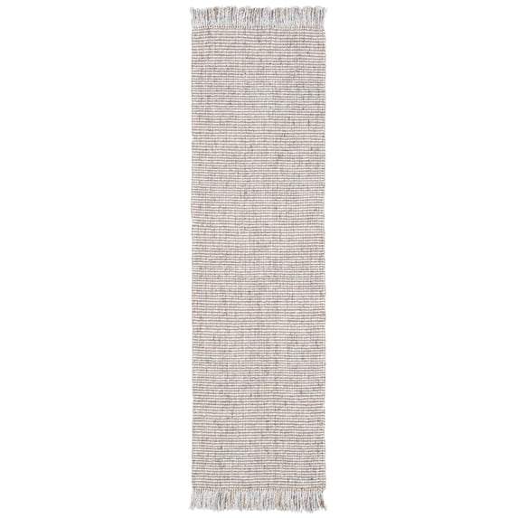 SAFAVIEH Natural Fiber Crawford Abstract Runner Rug, Silver/Natural, 2'3" x 16'