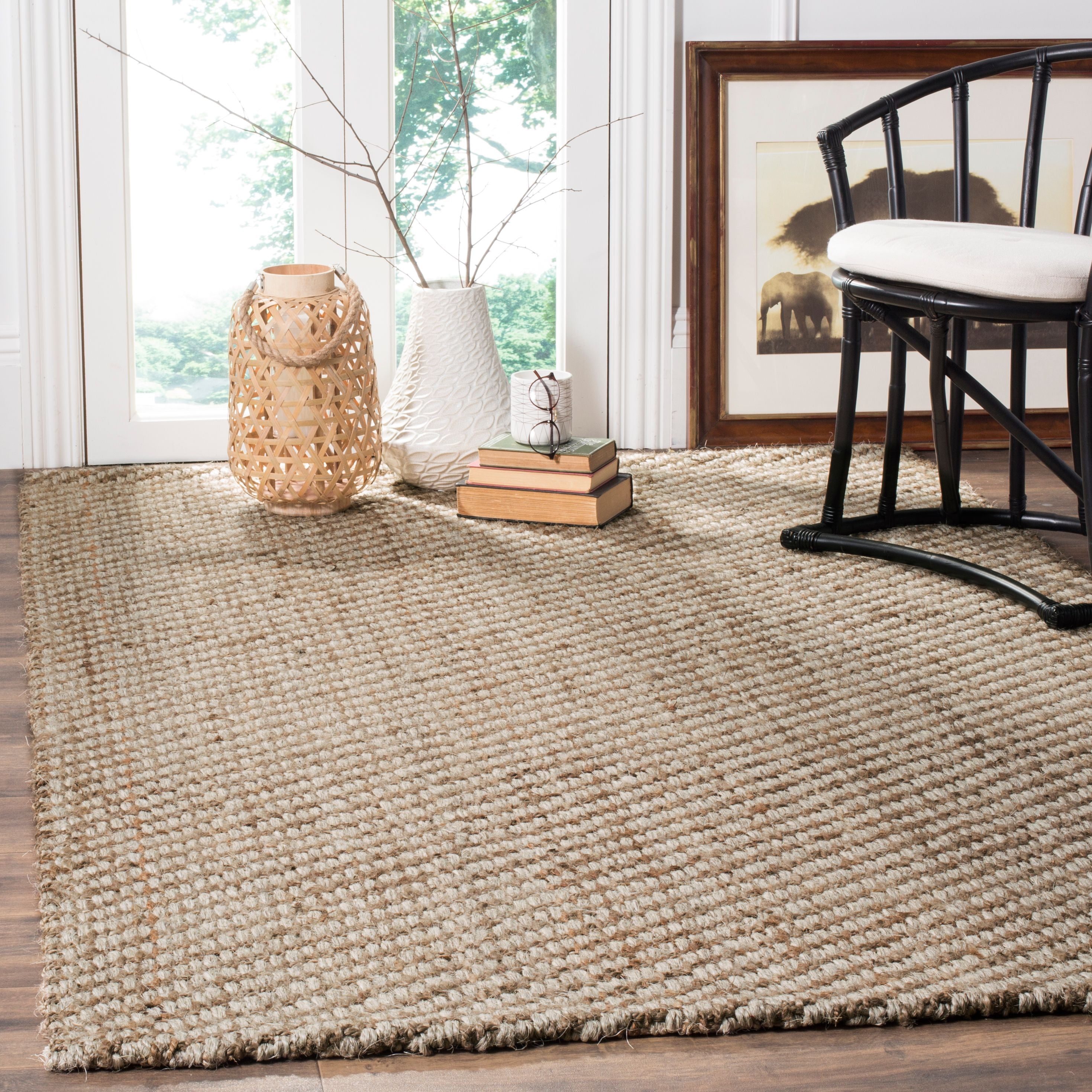SAFAVIEH Natural Fiber Crofton Braided Area Rug, Natural, 4' x 6