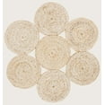 thumbnail image 1 of SAFAVIEH Natural Fiber Dacre Geometric Area Rug, Ivory/Natural, 5' x 5' Round, 1 of 7