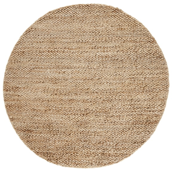 SAFAVIEH Natural Fiber Darina Solid Area Rug, Natural, 6' x 6' Round