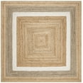 thumbnail image 1 of SAFAVIEH Natural Fiber Darrin Geometric Area Rug, Natural/Grey/Ivory, 4' x 4' Square, 1 of 6