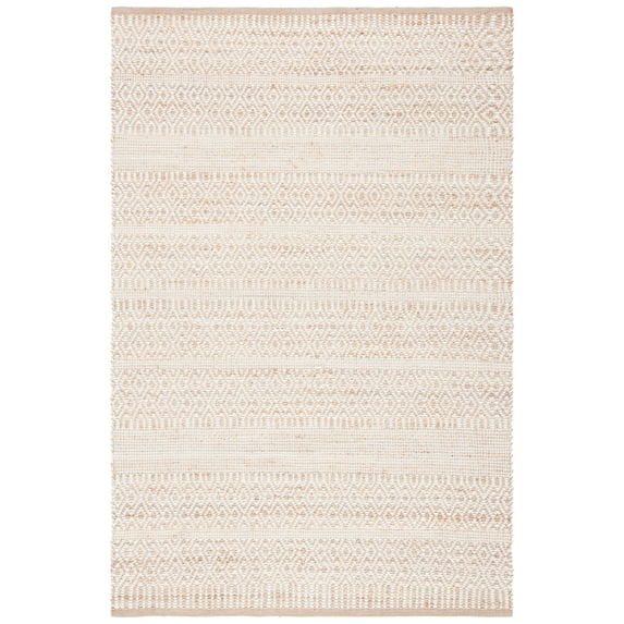SAFAVIEH Natural Fiber Delice Geometric Area Rug, Natural/Ivory, 3' x 5'