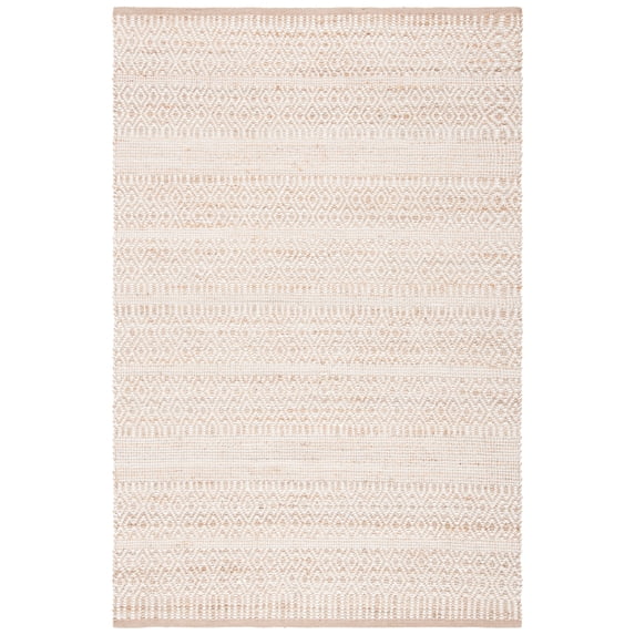 SAFAVIEH Natural Fiber Delice Geometric Area Rug, Natural/Ivory, 6' x 9'