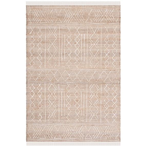SAFAVIEH Natural Fiber Delicia Geometric Area Rug, Natural/Ivory, 5' x 8'