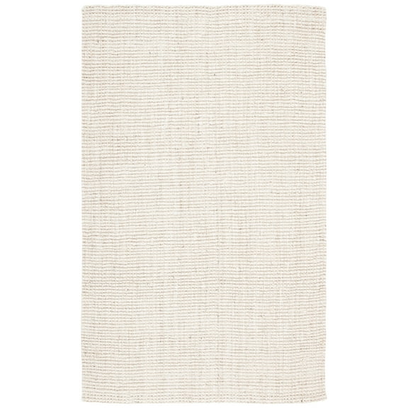 SAFAVIEH Natural Fiber Delmar Solid Area Rug, Bleach/Ivory, 11' x 16'