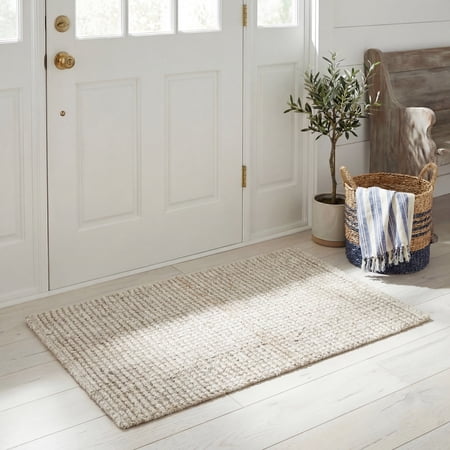 Safavieh Natural Fiber Delmar Solid Area Rug, Bleach/Ivory, 4' x 6'