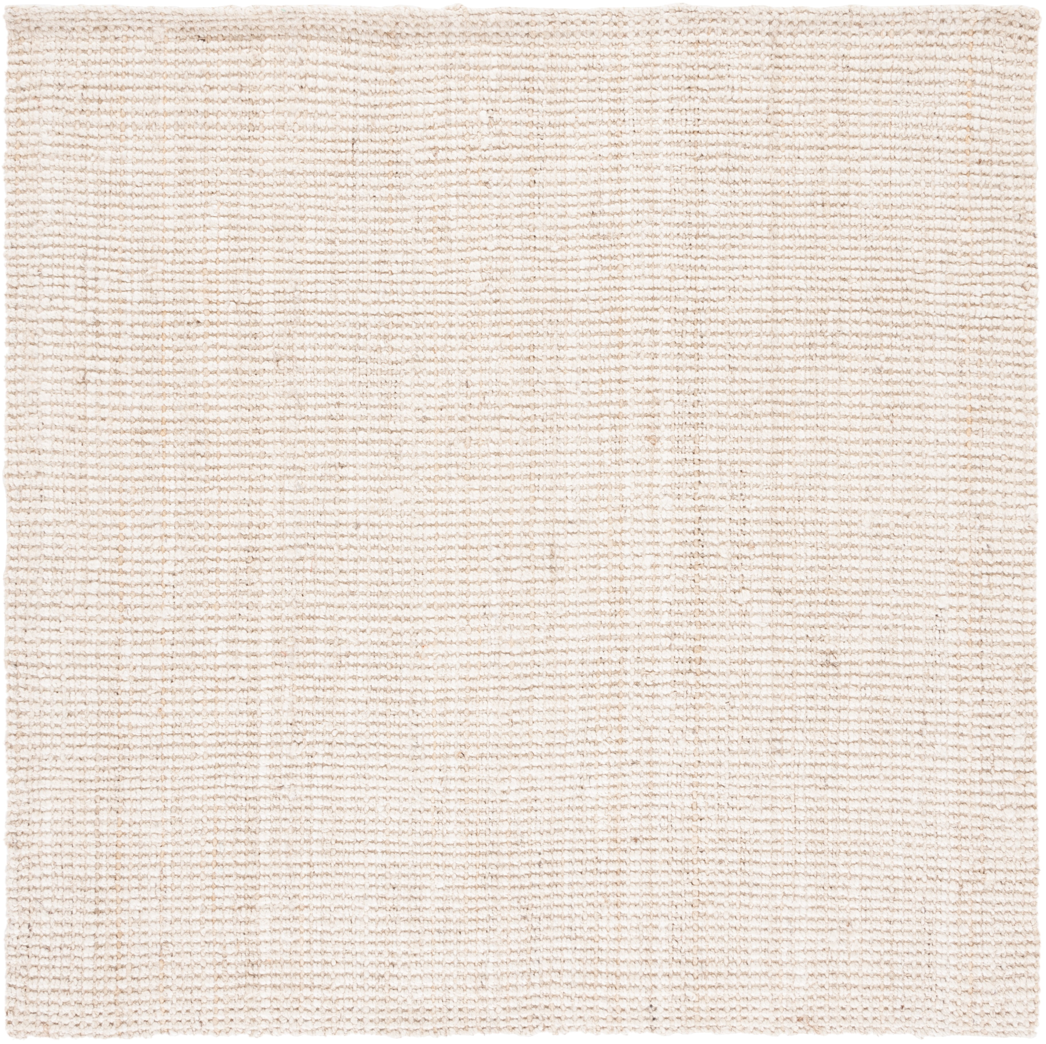Safavieh Natural Fiber Delmar Solid Area Rug, Bleach/Ivory, 9' x 9' Square
