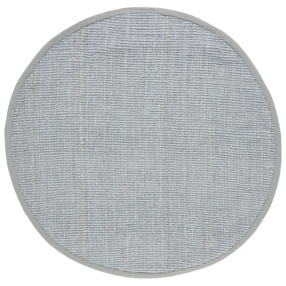 SAFAVIEH Natural Fiber Delmar Solid Area Rug, Light Grey, 7' x 7' Round
