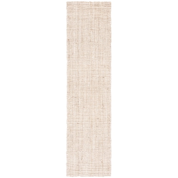 Safavieh Natural Fiber Delmar Solid Runner Rug, Bleach/Ivory, 2'3" x 9'