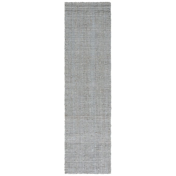 SAFAVIEH Natural Fiber Delmar Solid Runner Rug, Light Grey, 2'3" x 5'
