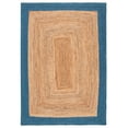 thumbnail image 1 of SAFAVIEH Natural Fiber Delroy Bordered Area Rug, Natural/Blue, 5' x 8', 1 of 8