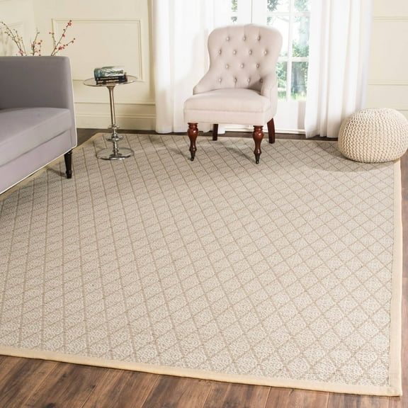SAFAVIEH Natural Fiber Denise Geometric Jute Area Rug, Natural, 5' x 8'