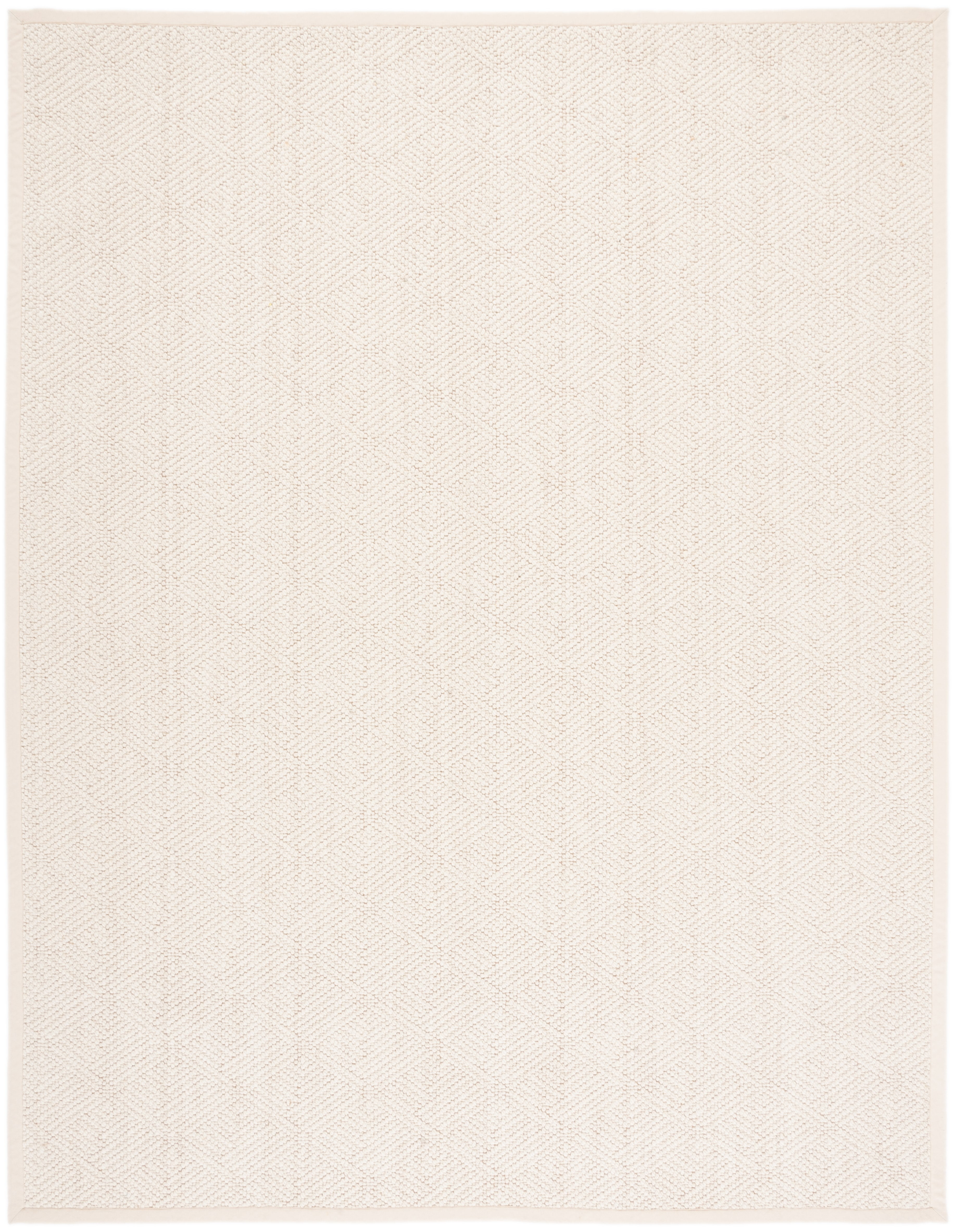 Ivory Geometric Flat Woven Wool Runner Rug, 2' x 12'