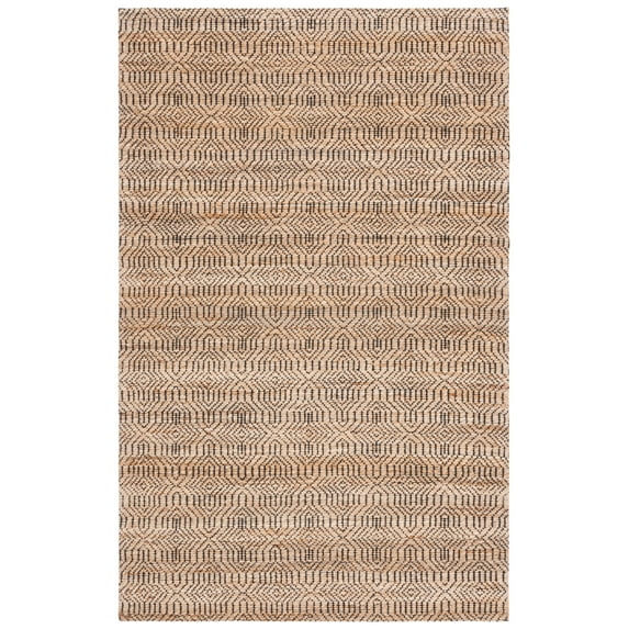 SAFAVIEH Natural Fiber Devan Geometric Area Rug, Natural/Black, 5' x 8'