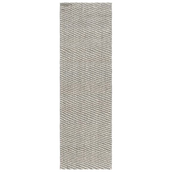 SAFAVIEH Natural Fiber Dilara Bordered Runner Rug, Natural/Grey, 2'6" x 8'