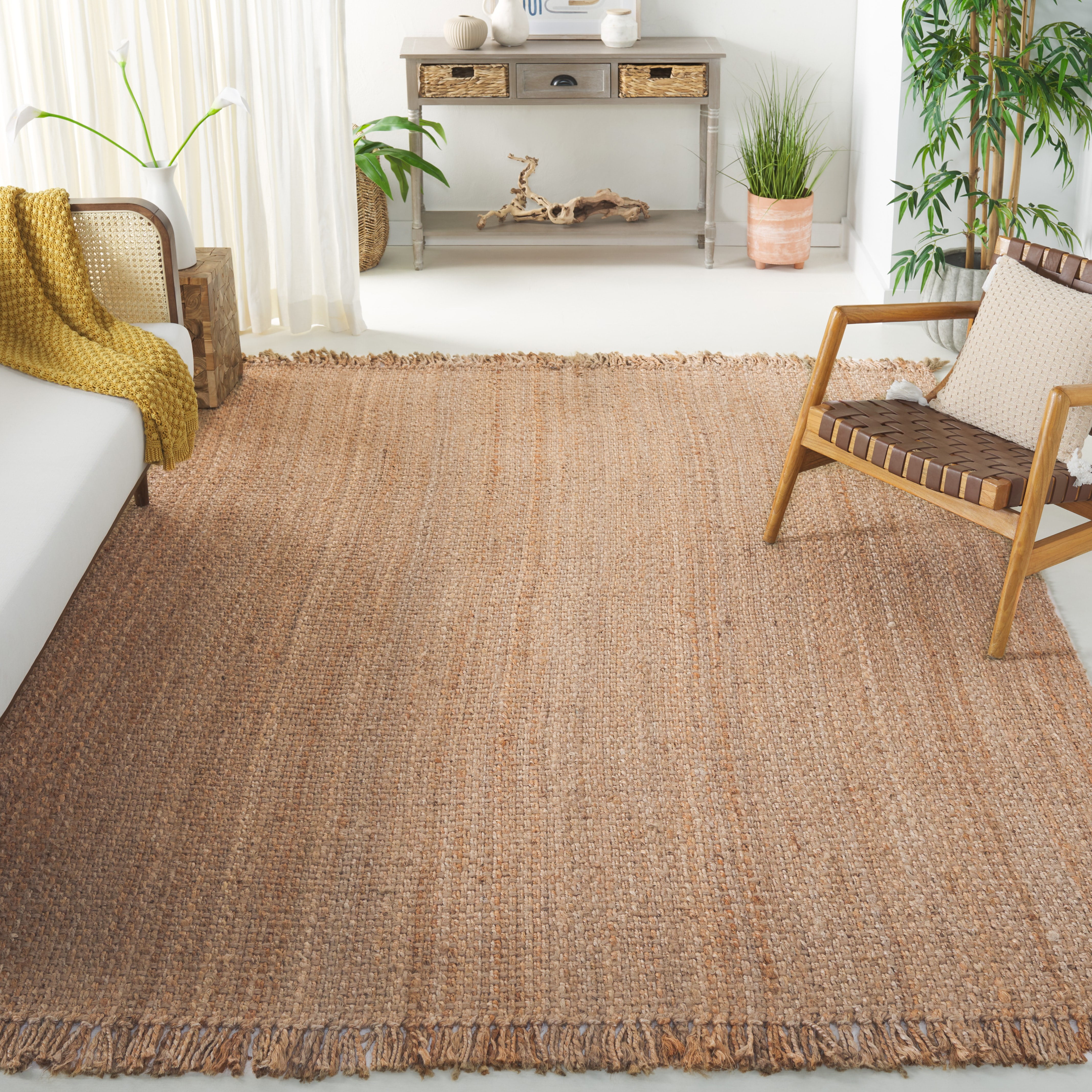 SAFAVIEH Natural Fiber Doncho Bordered Area Rug, Natural, 8' x 10'