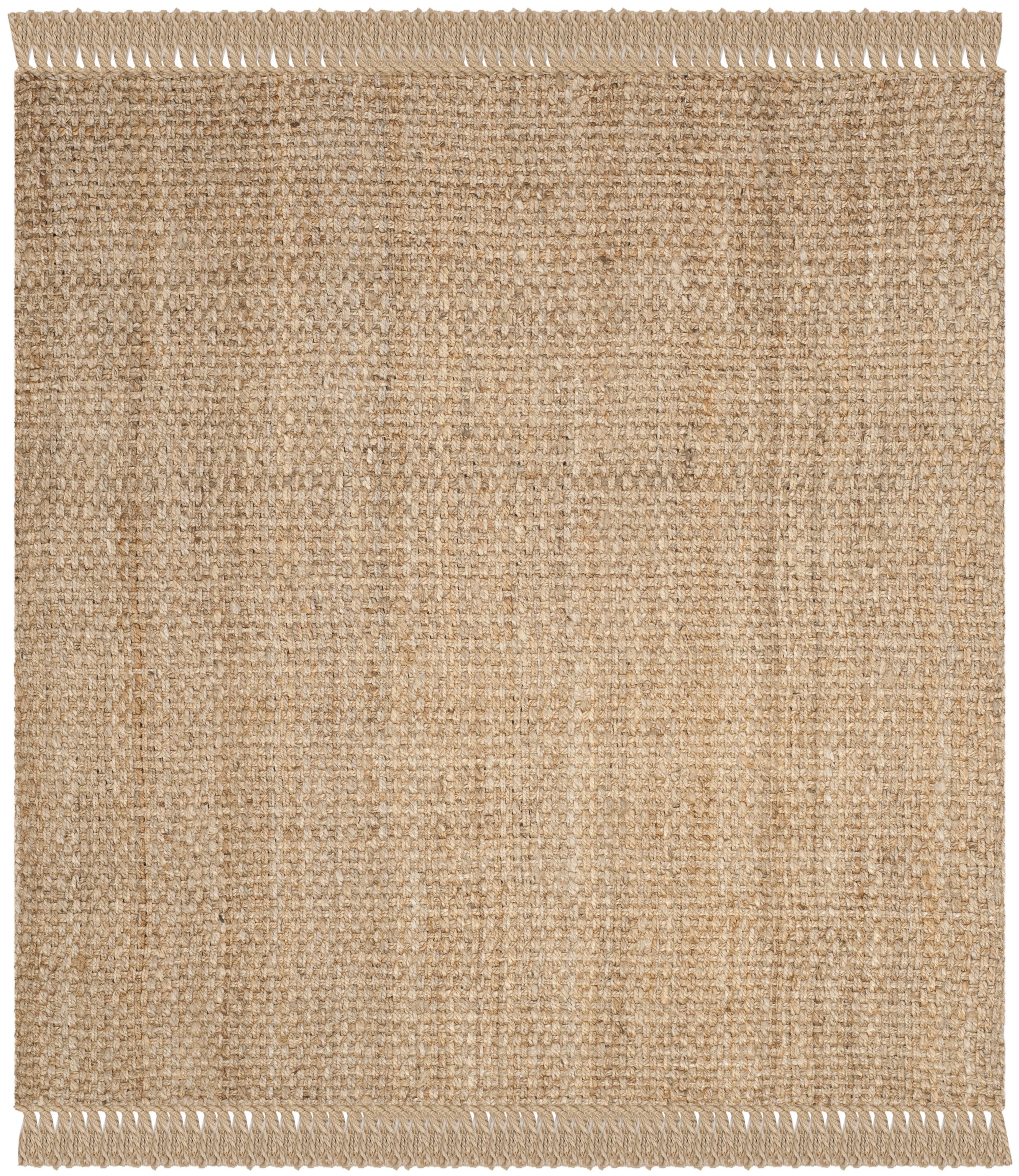 Handwoven Natural Jute 9' Square Area Rug