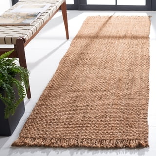 SAFAVIEH Natural Fiber Doncho Bordered Runner Rug, Natural, 2'6" x 12'