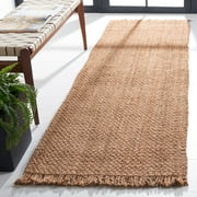 SAFAVIEH Natural Fiber Doncho Bordered Runner Rug, Natural, 2'6" x 8'
