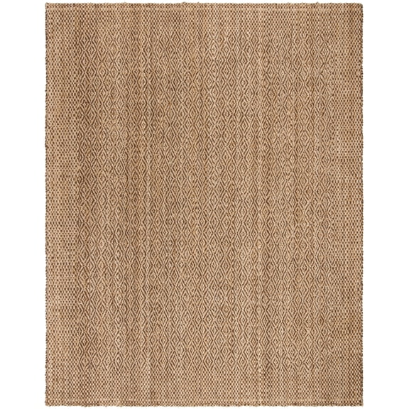 SAFAVIEH Natural Fiber Doreen Geometric Jute Area Rug, Natural/Brown, 9' x 12'