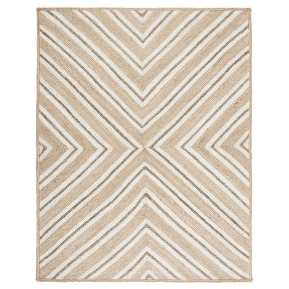 SAFAVIEH Natural Fiber Dudley Geometric Area Rug, Natural/Ivory, 8' x 10'