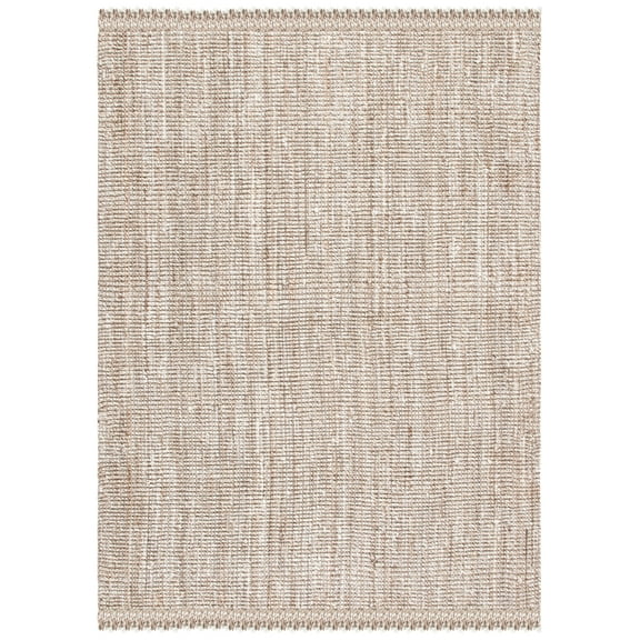 SAFAVIEH Natural Fiber Dustin Abstract Area Rug, Grey/Beige, 9' x 12'