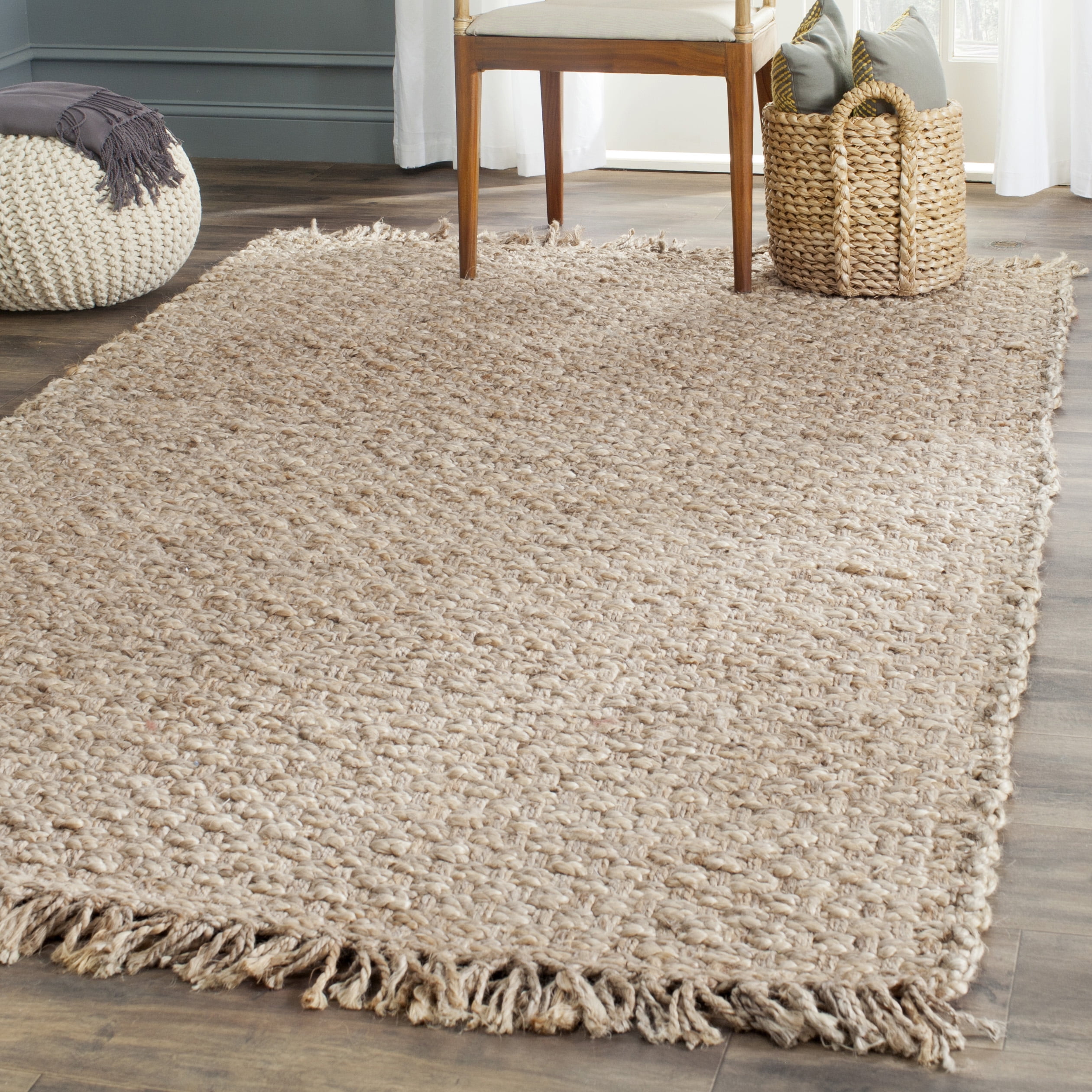 SAFAVIEH Natural Fiber Eason Braided Jute Area Rug, Natural, 9' x 12'