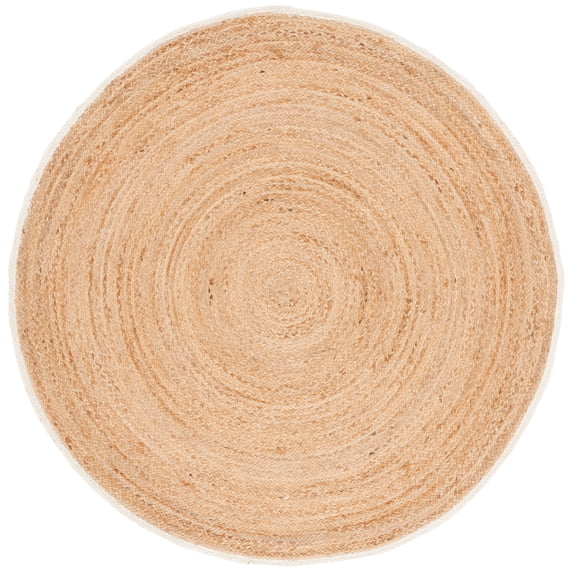 SAFAVIEH Natural Fiber Edden Bordered Area Rug, Natural, 3' x 3' Round