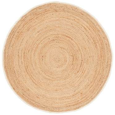 SAFAVIEH Natural Fiber Edden Bordered Area Rug, Natural, 6' x 6' Round