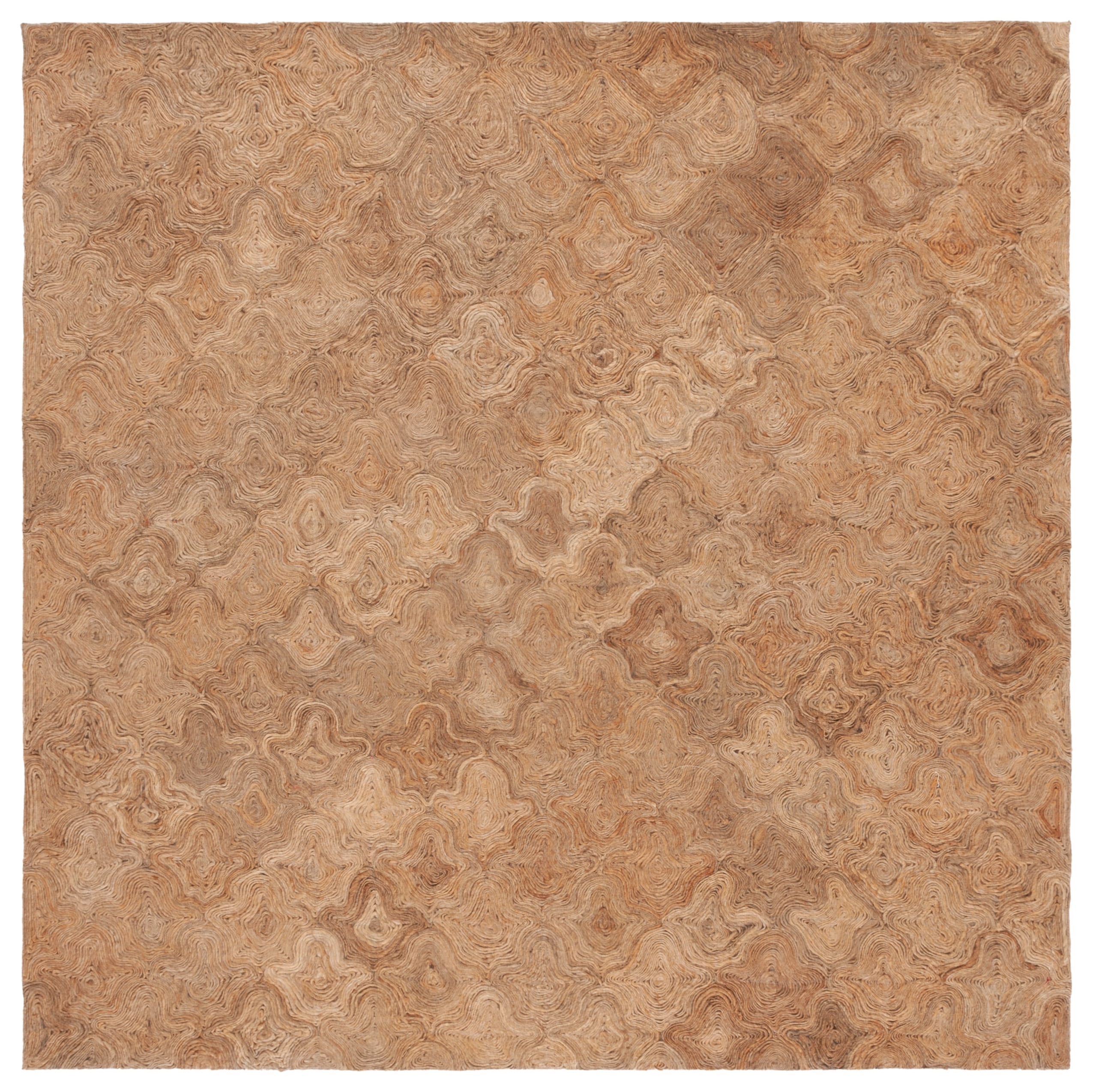 SAFAVIEH Natural Fiber Edwyna Geometric Area Rug, Natural, 6' x 6' Square