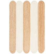 SAFAVIEH Natural Fiber Elias Striped Area Rug, Natural/Bleach, 8' x 10'