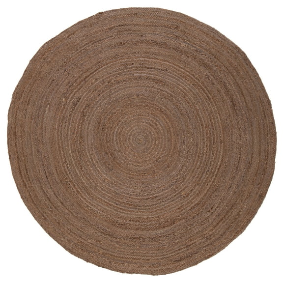 SAFAVIEH Natural Fiber Eliot Solid Area Rug, Brown, 3' x 3' Round