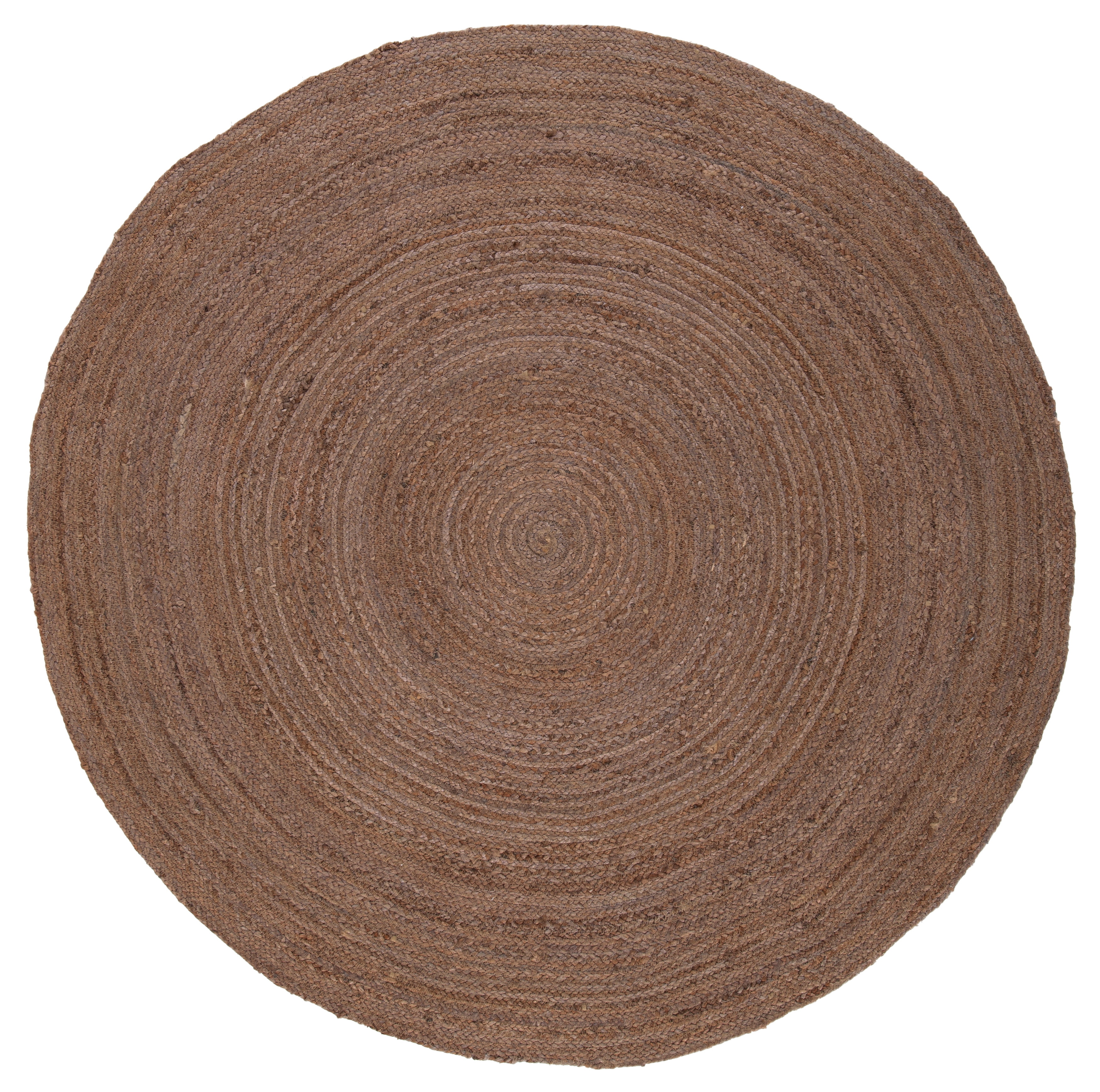 Eco-Friendly Handwoven Jute Round Rug - 4' Diameter, Natural Color