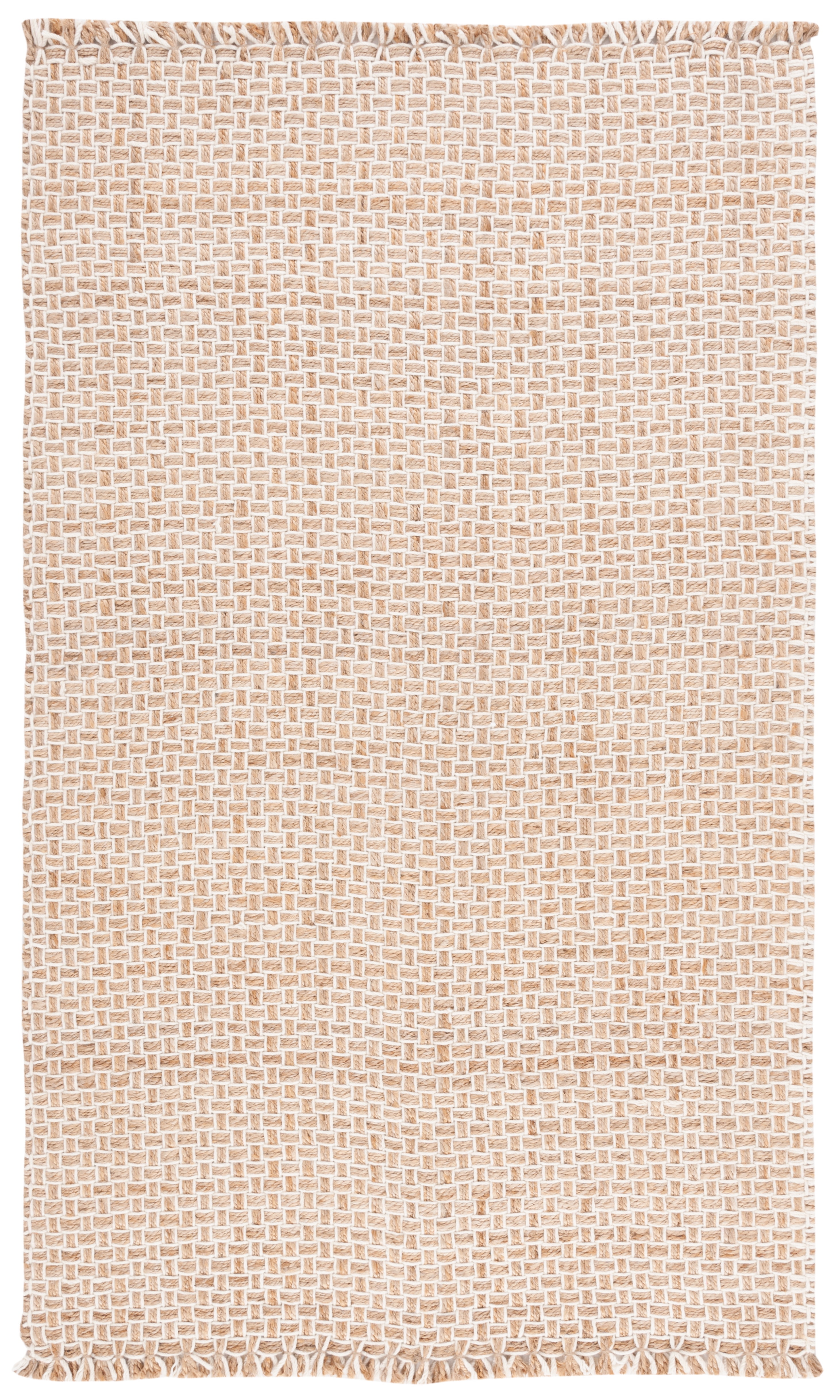 SAFAVIEH Natural Fiber Ella Solid Area Rug, Natural/Ivory, 8' x 10'
