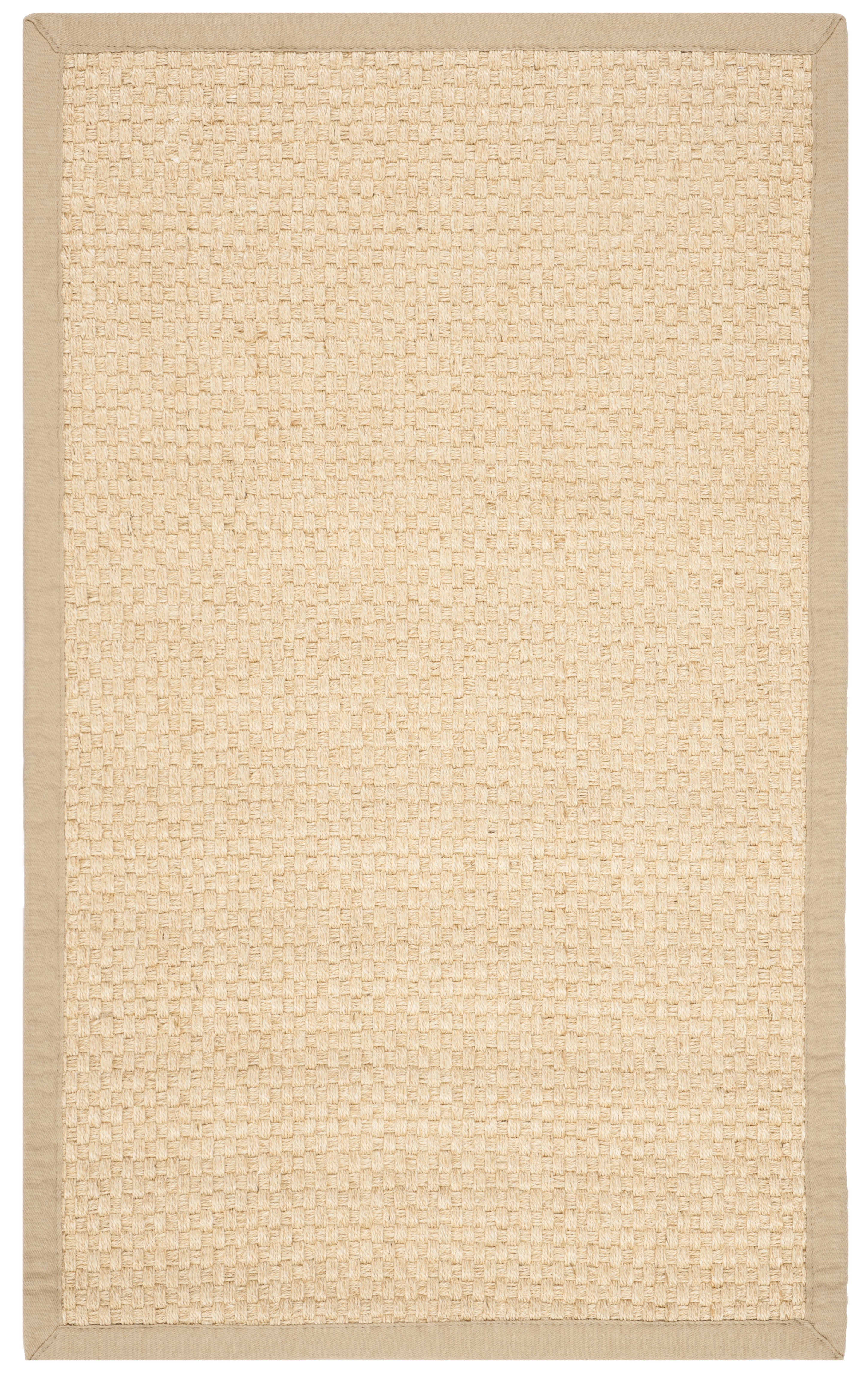 Natural Beige Jute Non-Slip Area Rug, 2'3" x 4'