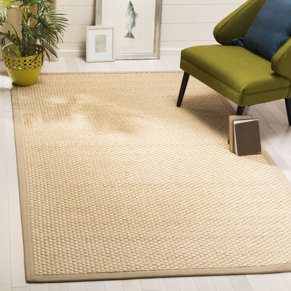 SAFAVIEH Natural Fiber Emma Solid Sisal Area Rug, Natural/Beige, 6' x 6' Square