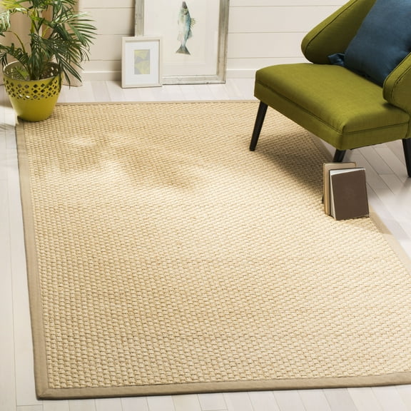 SAFAVIEH Natural Fiber Emma Solid Sisal Area Rug, Natural/Beige, 6' x 9'