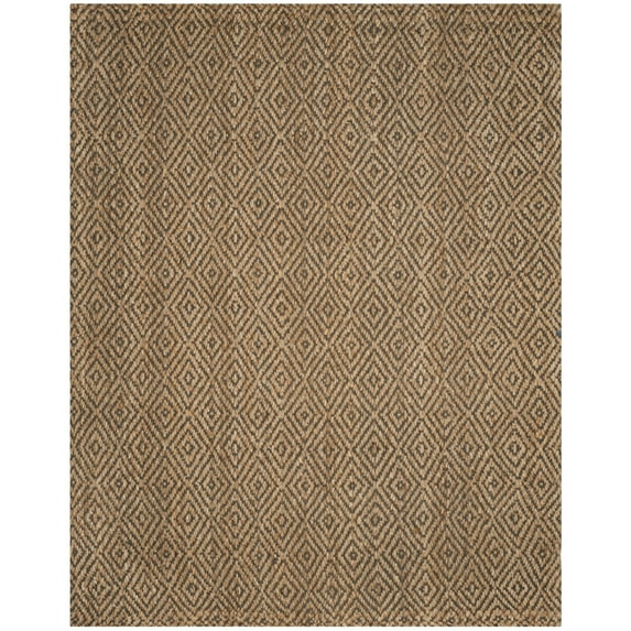 SAFAVIEH Natural Fiber Emory Geometric Jute Area Rug, Natural/Grey, 4' x 6'