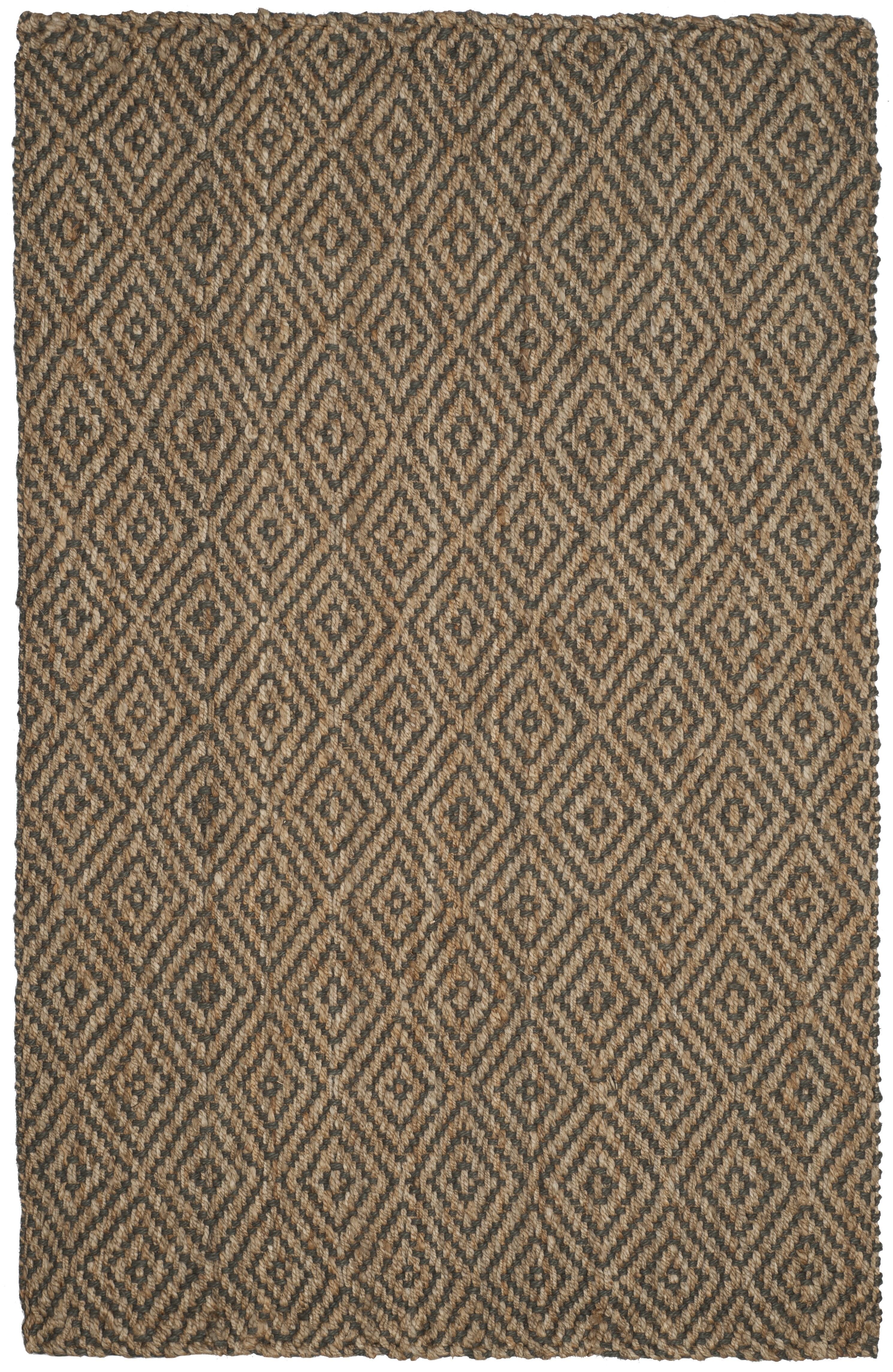 Natural Grey Handwoven Jute Area Rug 5' x 8'