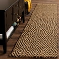 thumbnail image 1 of SAFAVIEH Natural Fiber Emory Geometric Jute Runner Rug, Natural/Black, 2'3" x 20', 1 of 7