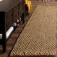 thumbnail image 1 of SAFAVIEH Natural Fiber Emory Geometric Jute Runner Rug, Natural/Grey, 2'3" x 12', 1 of 7