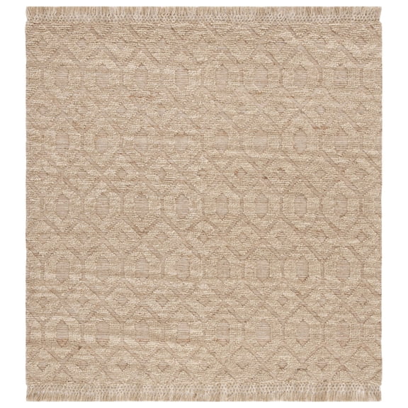 SAFAVIEH Natural Fiber Erksine Geometric Area Rug, Natural/Beige, 6' x 6' Square