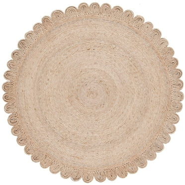 SAFAVIEH Natural Fiber Ermintrude Geometric Area Rug, Natural, 3' x 3' Round