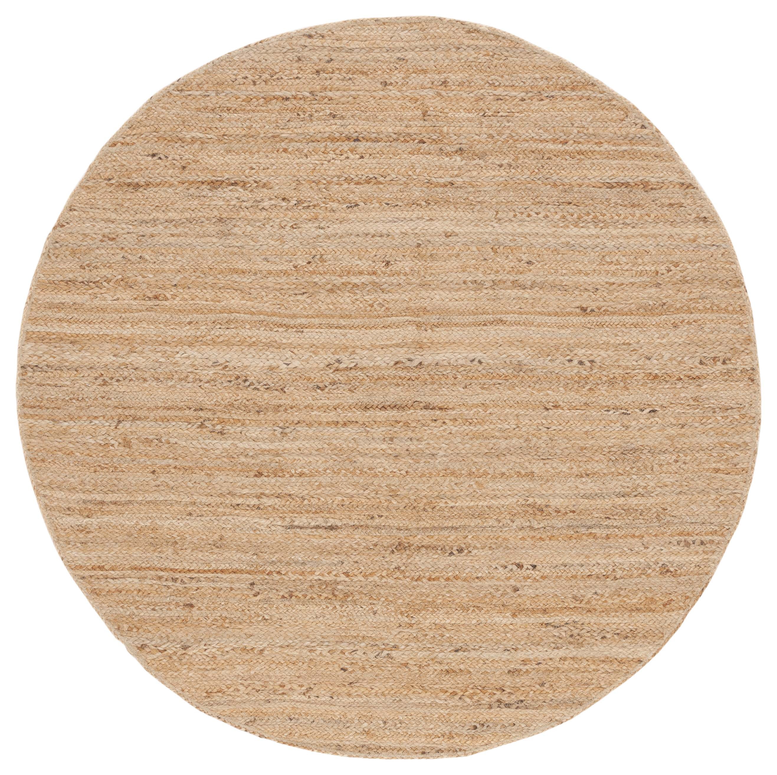 Natural Jute 5' Round Flat Woven Area Rug