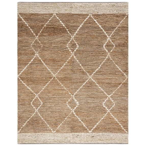 SAFAVIEH Natural Fiber Fenton Geometric Area Rug, Natural/Ivory, 8' x 10'