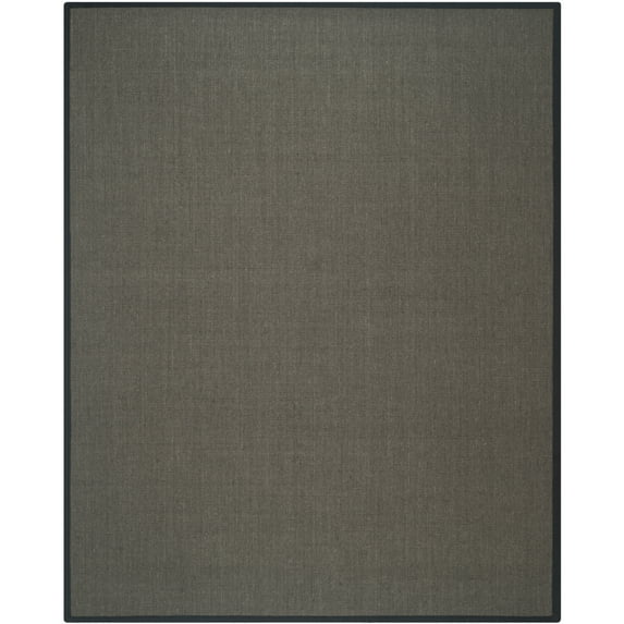 SAFAVIEH Natural Fiber Forrester Border Sisal Area Rug, Charcoal, 2'6" x 4'